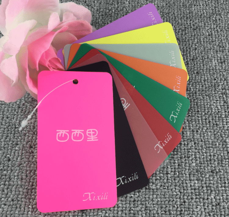 平张单张空白彩色PVC吊牌合格证标签