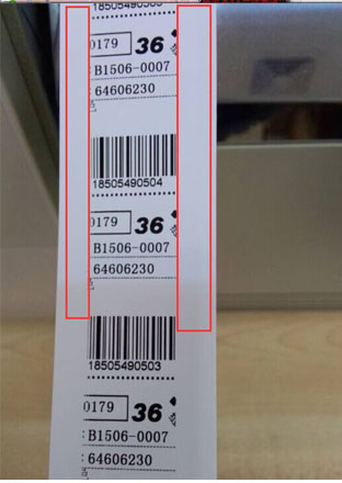 TSC 344M打印机在打印洗唛时，左右两侧打印不到，分析原因